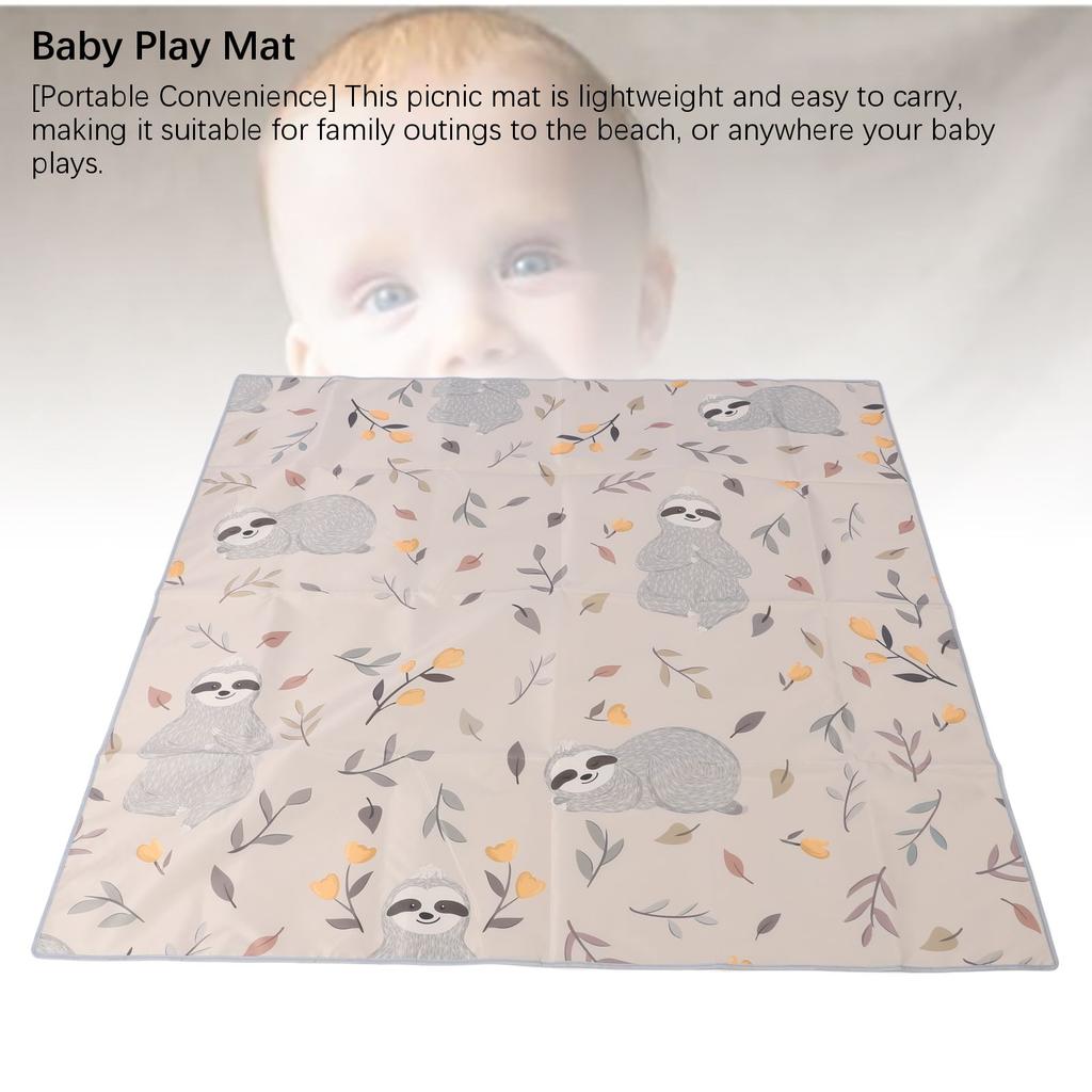 Under High Chair Mat 130x130cm Oxford Cloth Anti Slip Washable Portable Baby Splat Mat for Home Picn
