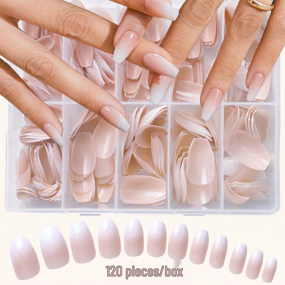 

120 Съемные накладные ногти градиентного цвета - Готовые, Носимые, Типсы для накладных ногтей