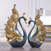 1 Pair Decorative Swan Ornaments Wedding Valentine Gift Office Decor