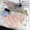 Women's Lace Bow Mesh Cotton Briefs - Sexy, Breathable & Comfortable