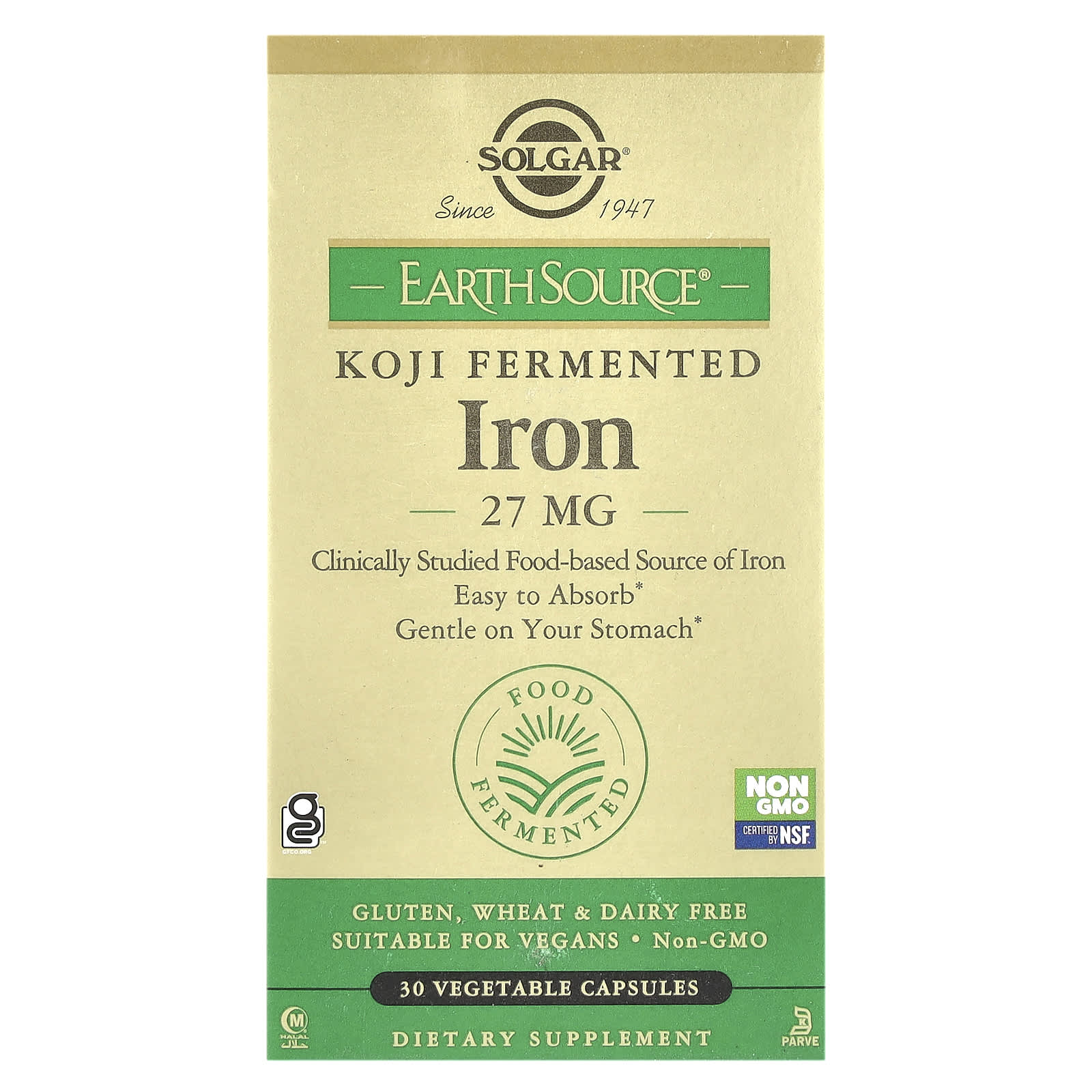 

Earthsource® Goji Fermentation, Iron, 27Mg, 30 Veggie Caps