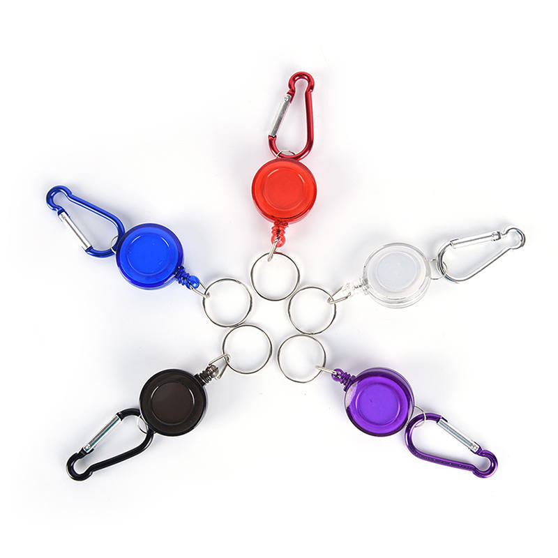 Mulitifunctional Spreader Carabiner Recoil Retractable Reel Strap Clip Keychain
