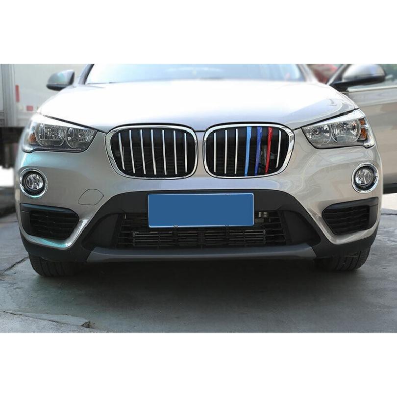 For BMW X1 F48 2016-2019 Chrome Exterior Front Fog Light Lamp Frame Trim 2PCS