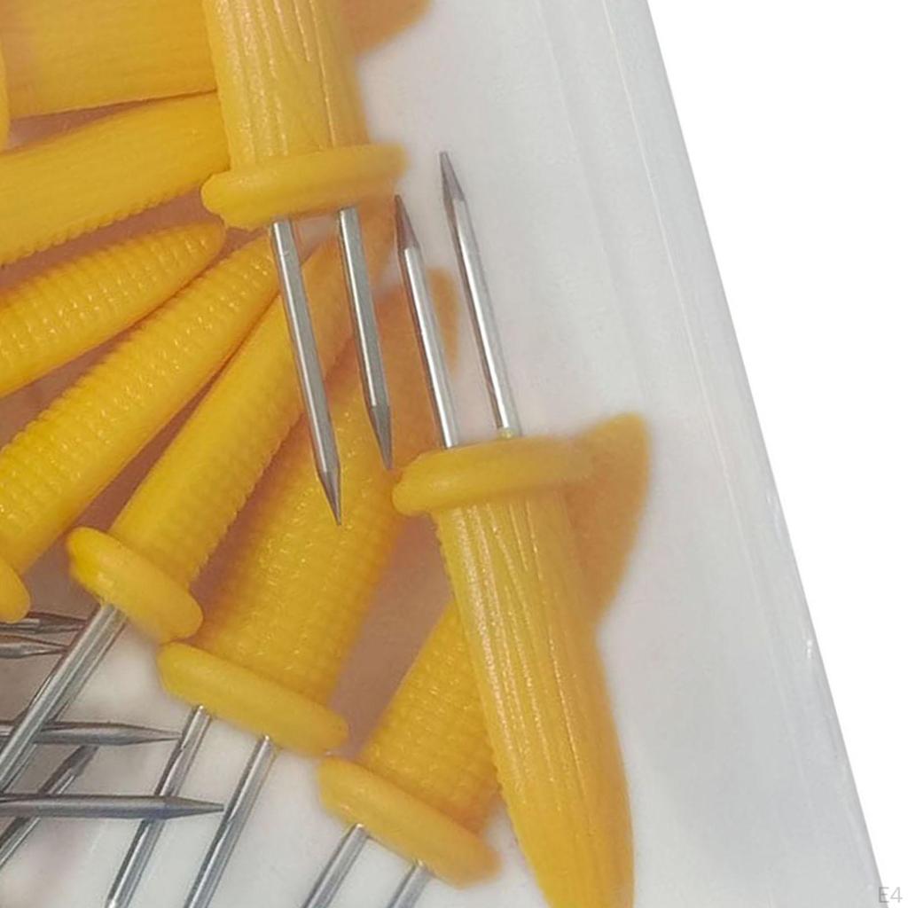 Nerezové držáky na kukuřici Přenosné grilovací špízy na párty BBQ kempování 20 ks