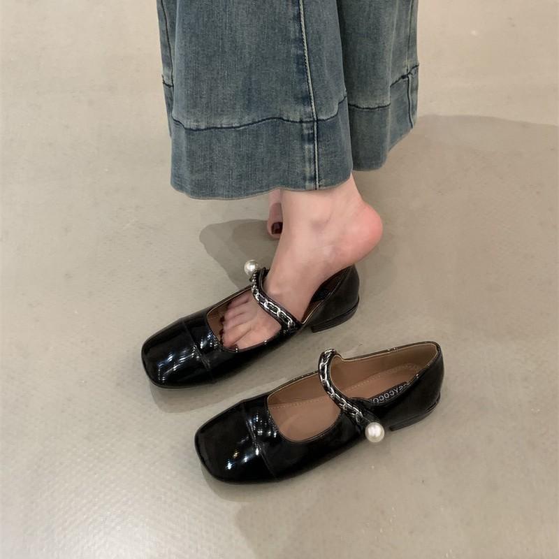 Low-heeled French small fragrant Mary Jane single shoes women's shoes 2025 new spring and autumn color matching temperament evening shoes