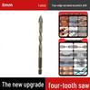 Ultra-Hard Four-Flute Serrated Drill Bit for Tile, Concrete, and Glass