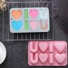 Fondant Chocolate Mold Valentine Day Silicone Mold Fondant Cake Decorating Tool Candle Soap Mold Easily to Clean