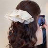 Oversize Hair Scrunchie Korean Pleated Hair Loop Women Elastic Hair Bands Fashion Headwear Ponytail Holder Hair Rope