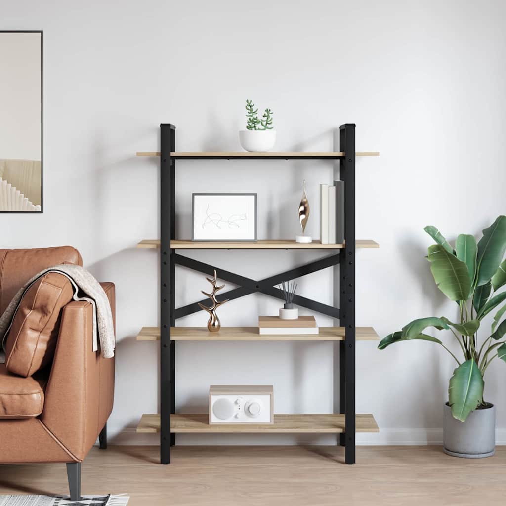 Bookshelf Sonoma Oak 100 x 33.5 x 140 cm Particleboard