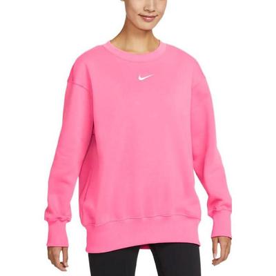 Sweatshirts Women's Pink Crew Neck Moderate Regular DQ5734-684