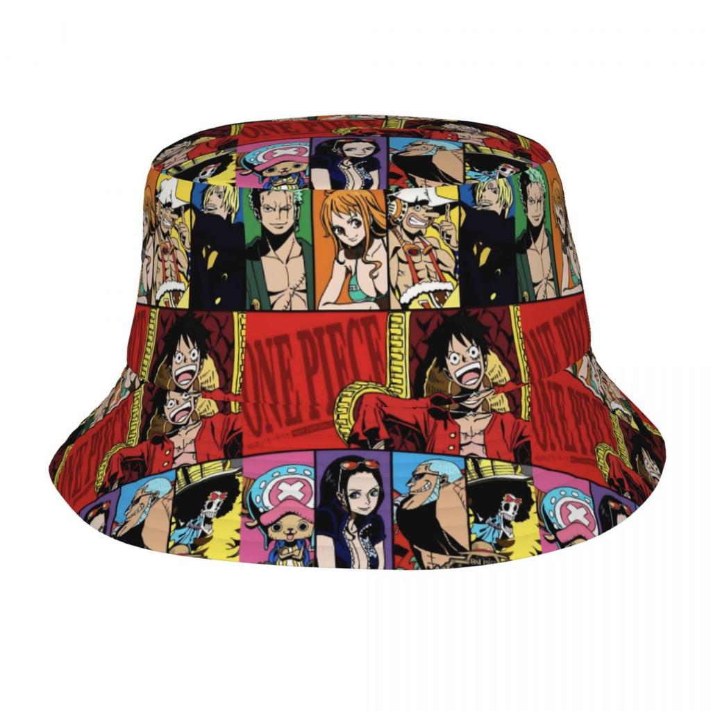Japonia Anime Zoro Luffy Czapki Bucket Hat z Czaszką dla Kobiet Mężczyzn Letnia Jednoczęściowa Kapelusz Floppy Unikalna na Sporty na Świeżym Powietrzu Kapelusz Wędkarski Ispoti