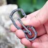 Key Carabiner Quick Release Small Outdoor Climbing Carabiner Clip for Keys Ti Alloy TC4 Load Bea  10KG 5mm Thickness Key   Carabiner