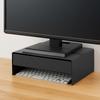 MUJI Steel Monitor Stand with Dark 320mm W X 230mm D X 110mm 83767143 Drawer, Gray, Approx. H,