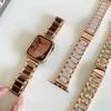 Luxury Women Resin Strap For Apple Watch Ultra 3 2 49mm 42mm 46 41 45 38 40 44mm Metal Bracelet for iWatch 11 10 9 8 7 6 SE Band