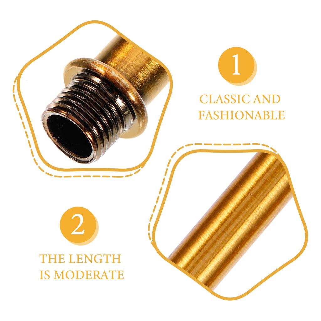 2Pcs Wall Lamp Connecting Tube Replacement Part Metal Threaded Lighting Fixture Supply Lamp Rod Car Lights Hardware