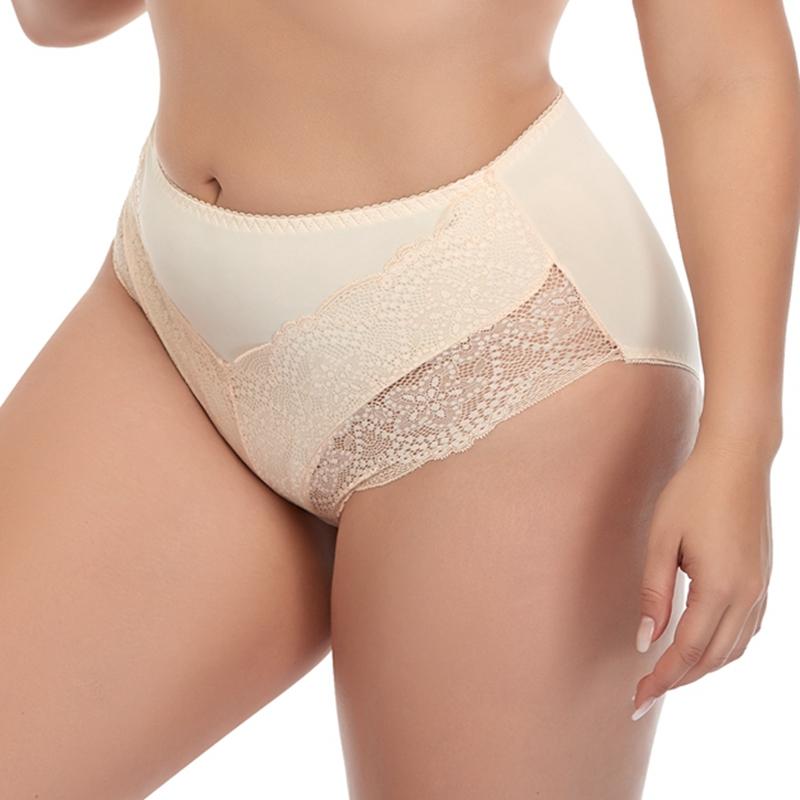 2Pcs Women Plus Size Elegant Panties Set Plus Solid Lace Elastic Breathable Briefs 2Pcs Set 2Xl-7Xl Shorts