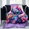 1pc Stitch Printing Blanket - Soft, All-Season Throw for Living Room, Bedroom,Travel