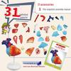 4D Heart Structure Anatomy Model: Educational Cognitive Teaching Aid for Kids, Removable Organ Model