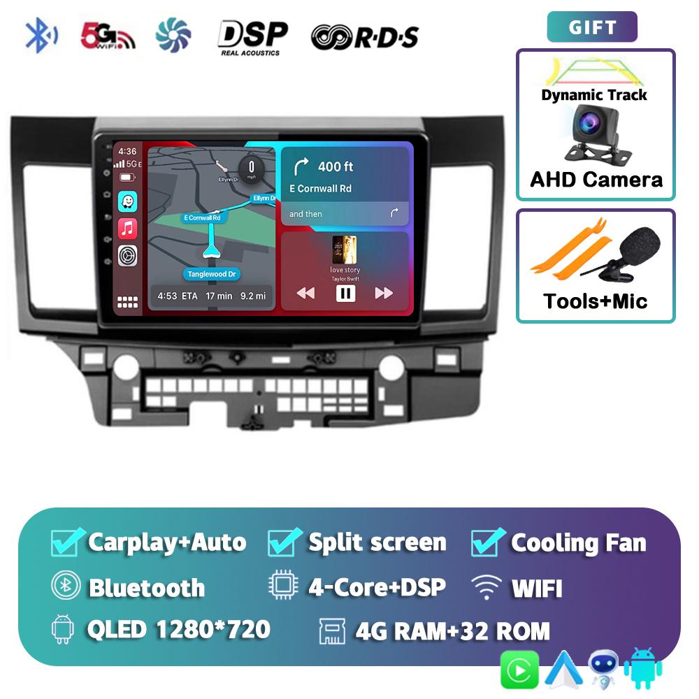 Android 14 WIFI+4G Car Radio For Mitsubishi Lancer 10 CY 2007-2017 Multimedia Video Player Navigation GPS Stereo 2 Din Head Unit