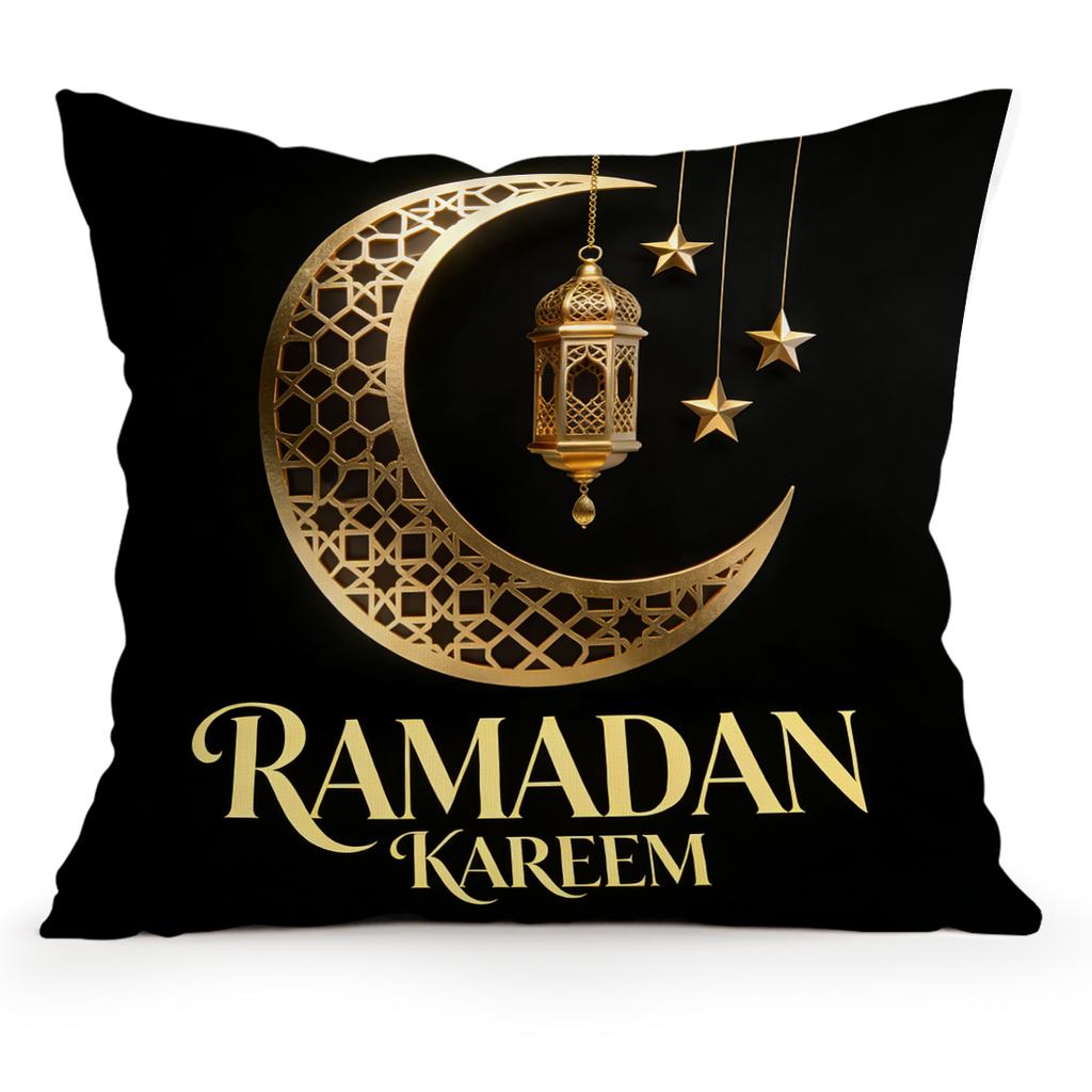 Ramadan Moon Lantern Pillowcase Bedroom Sofa Cushion Cover 100% Polyester Living Room Cushion Pillowcase Home Decor