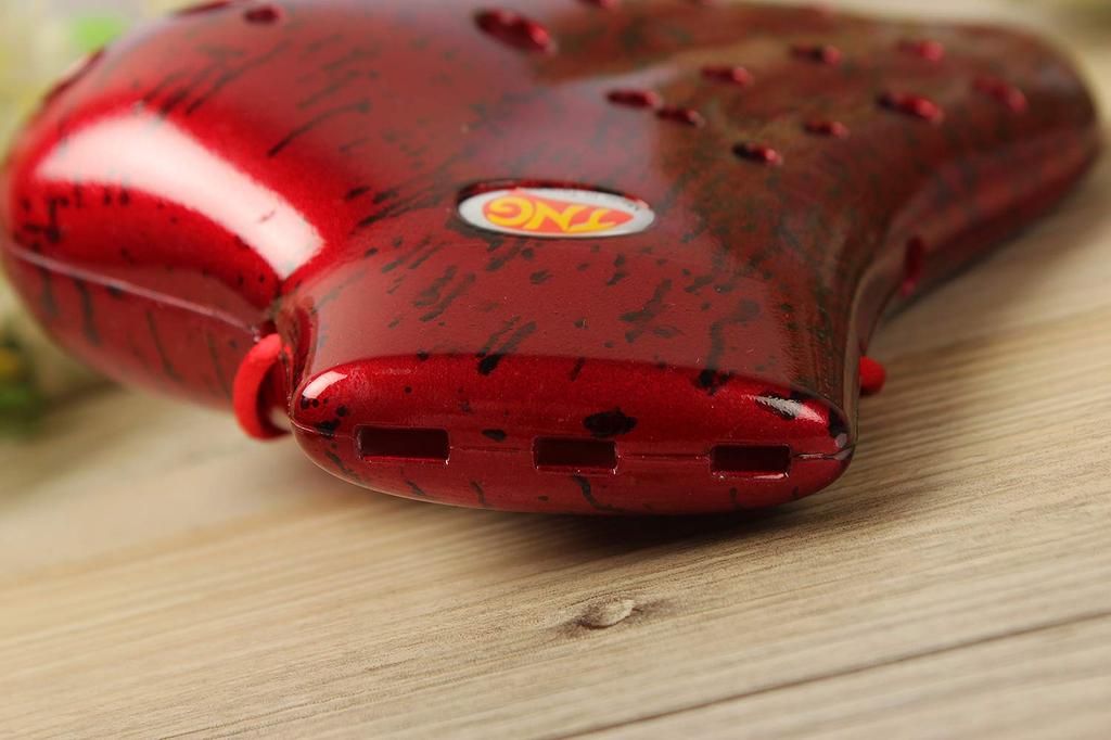 TNG Ocarina Instrument Plastic AC Ocarina Tube Playing Resin Fingering Chart Included [12 Holes/Triple/Alto/C Key] (Red)