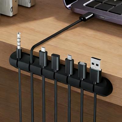 Cable Organizer Silicone Cable Management Transparent Adhesive Clips with Backing Desktop Office Bedroom Kitchen Cord