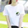 Bottom Shirt Ins Sweet Simple Flowers Round Neck Wear FeUnisex Print Fashion Internet Celebrity Commuter Shortsleeved Tshirt