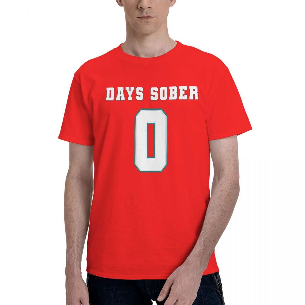 Zero Days Sober 100 Cotton Casual Breathable Confortable Tops Funny TShirt For Men Graphic Tee