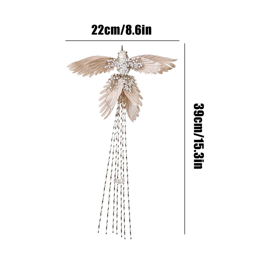 

Christmas Artificial Bird Hangable Realistic Glitter Bird Christmas Tree Decoration For Wreath Mantel Yard Balcony Entryway белый