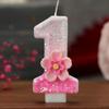Birthday Candle Cake Topper Colour Changing Creative Number 0-9 Candle Flowers Digital Candles Girl Birthday Party Decoration