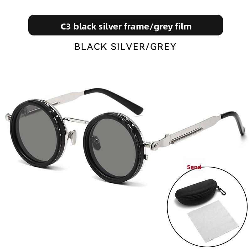 

Adjustable 1-9 Sunglasses Fishing Rounded Polarized Glasses with ND Filter Lenses Handcrafted Retro Glasses Unisex Vintage Style