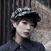 Autumn Artist Hat Keep Warm Korean Style Plaid Beret Women Visors Cap Octagonal Cap Painter Hat