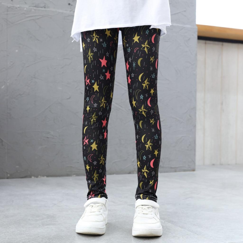 Enfants, Extensibles, Leggings, Pantalon Fille, Été, Coupe Ajustée, Pantalon Imprimé