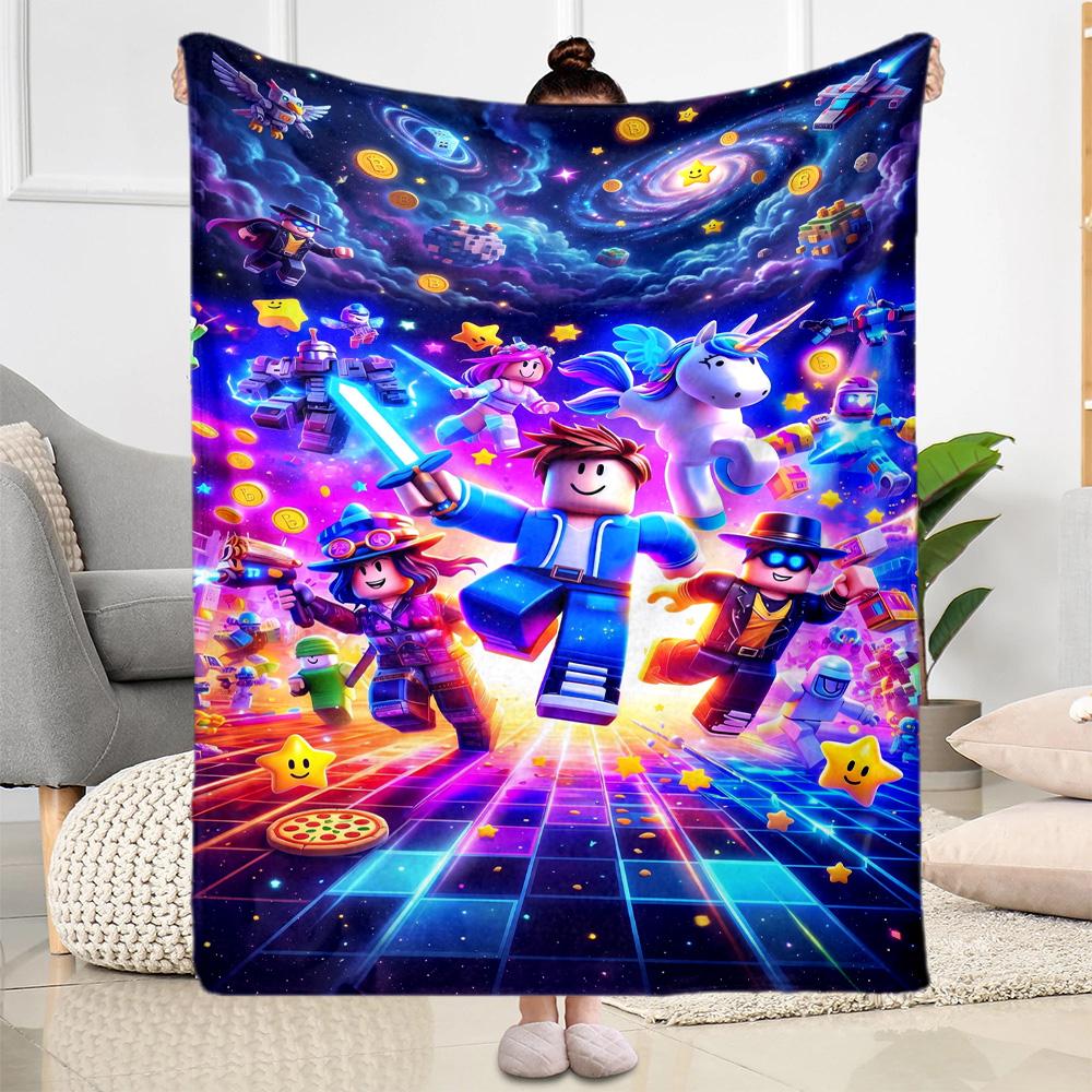 Roblox 324 Blanket Soft Warm Cozy Suitable for Office Chair Couch Seaside for All Occasions Playful Design Gifts For Family Or Friends