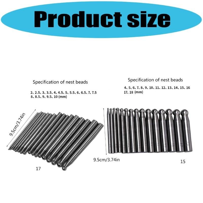 Portable Steel Punch Tool Set 15/17Pcs Jewelry Making Accessories With Storage Box