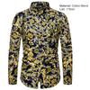 Men Shirt Colorful Print Eye-catching Soft Spring Shirt for Parties