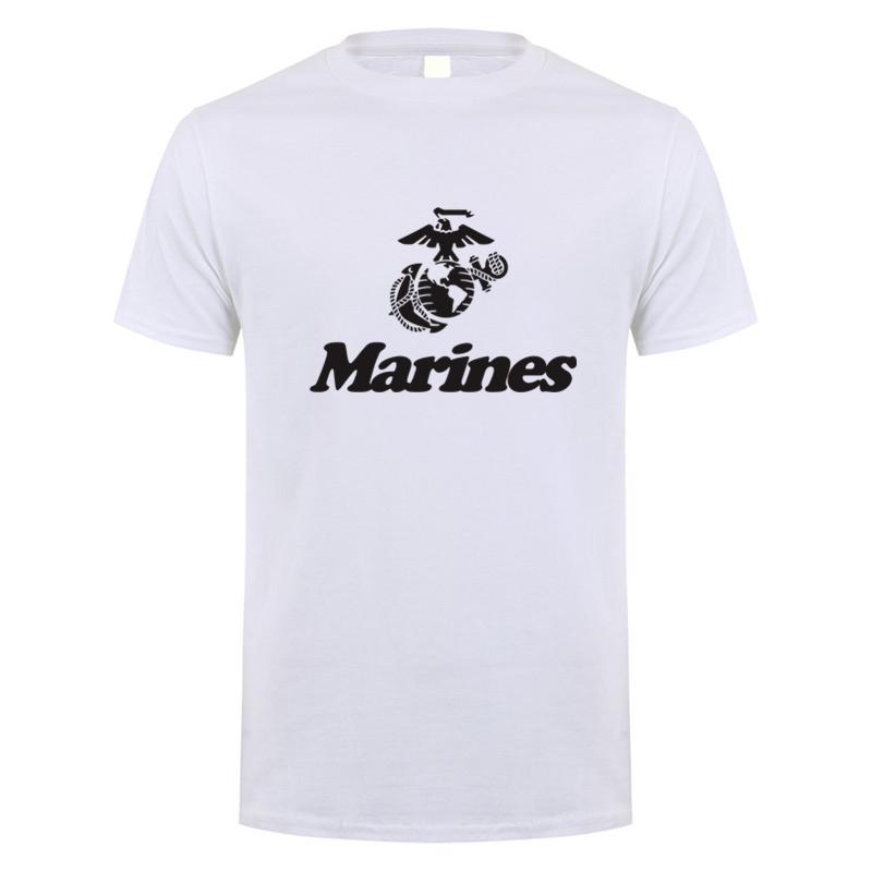 Marine Corps US Marines USMC Militär T-Shirt Sommer Herren Baumwolle Kurzarm T-Shirts T-Shirt Mann Oberteile Tee OT105
