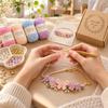 DIY Nature-Inspired Crochet Bracelet Kit with Tools and Gift Box