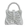 Gothic Skeleton Bag 3D Printed Ribcage Bone Handbag Anatomical Spooky Skeleton Purse for Halloween Dress-up Dark Aesthetic Accessory
