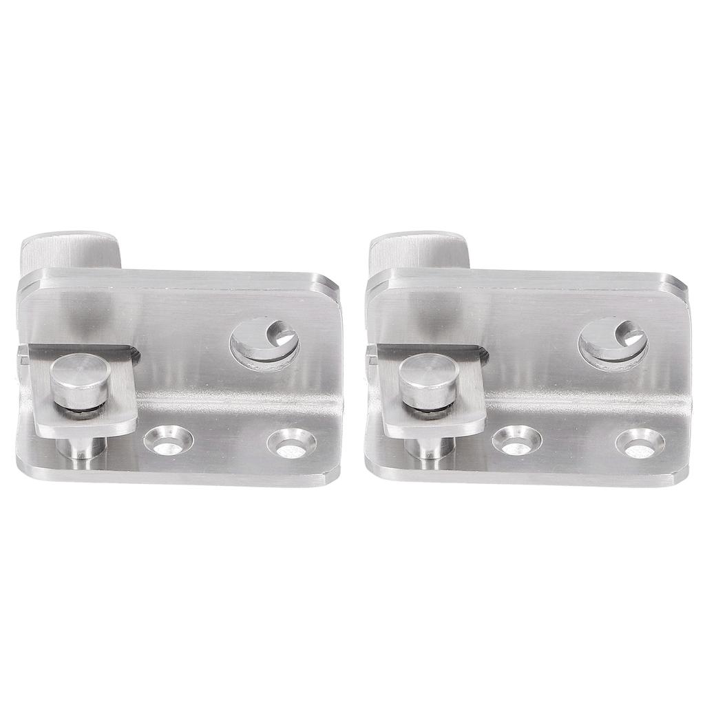 2 Sätze Manueller Türriegel Edelstahl Stanzfreier Riegelverschluss Garderobe Badezimmertür Zubehör