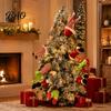Christmas Party Props Elf Shaking Leg Decoration, Electric Santa Claus Green Hair Decor for Xmas Tree, cHalf Body Ormament
