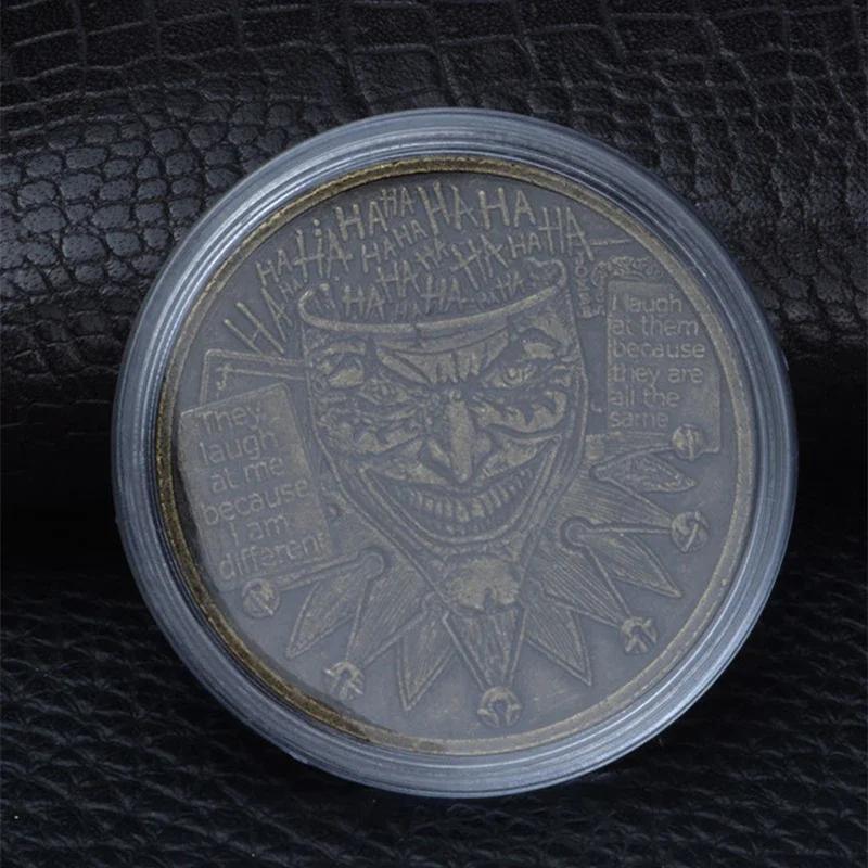 Geheimnisvolle Retro Sammlerstücke Handwerk Geschenke Clown Münze Gedenkmünze Geldbörsen Halter Metall