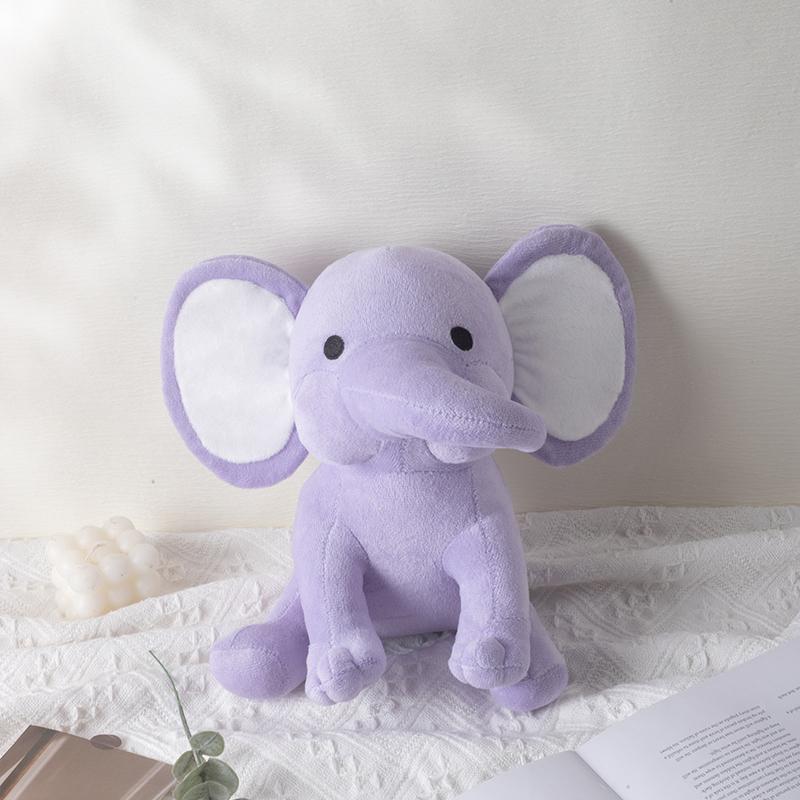 Peluche Morbido Elefante 25cm/9.84in - Giocattolo di Peluche Carino Soffice Colorato (Più colori: Rosa/Blu/Viola/Arcobaleno) - Partire