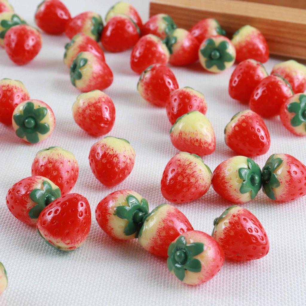 3D Resin Strawberry Jewelry Keychain & Photography Prop