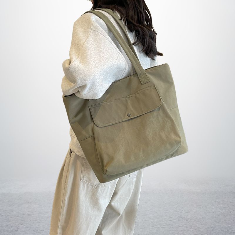 New Women'S Shoulder Bag - Simple, Large-Capacity, Lightweight Nylon Casual Commuter Tote, Mommy Bag, Shopping Handbag