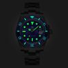 ADDIESDIVE Men's Quartz Diving Watch, Diver 200M, Blue Dial, Luminous Stainless Steel Strap, Blue Steel, Quartz Movement.