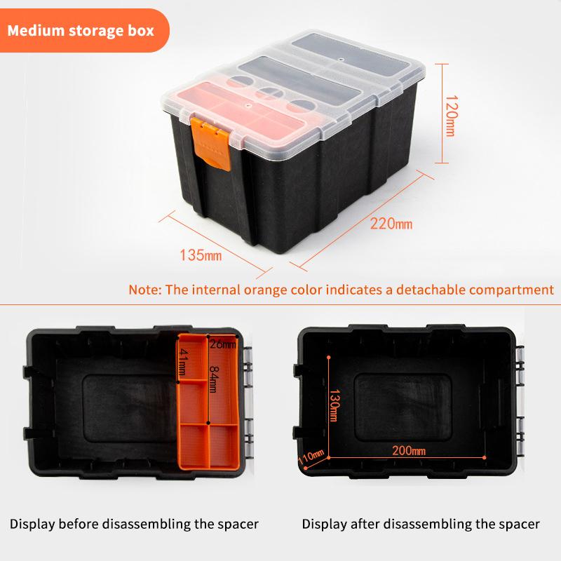 §Multi-Grid Portable Plastic Parts Toolbox Combination Screw Storage Box Metal Parts Hardware Tool Screwdriver Tool Box