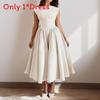 Elegant Summer Dress For Women With High Waist Pure Polyester Fabric For Casual Wear