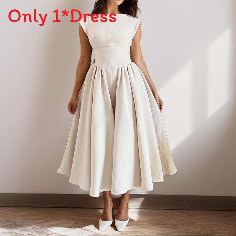 Elegant Summer Dress For Women With High Waist Pure Polyester Fabric For Casual Wear
