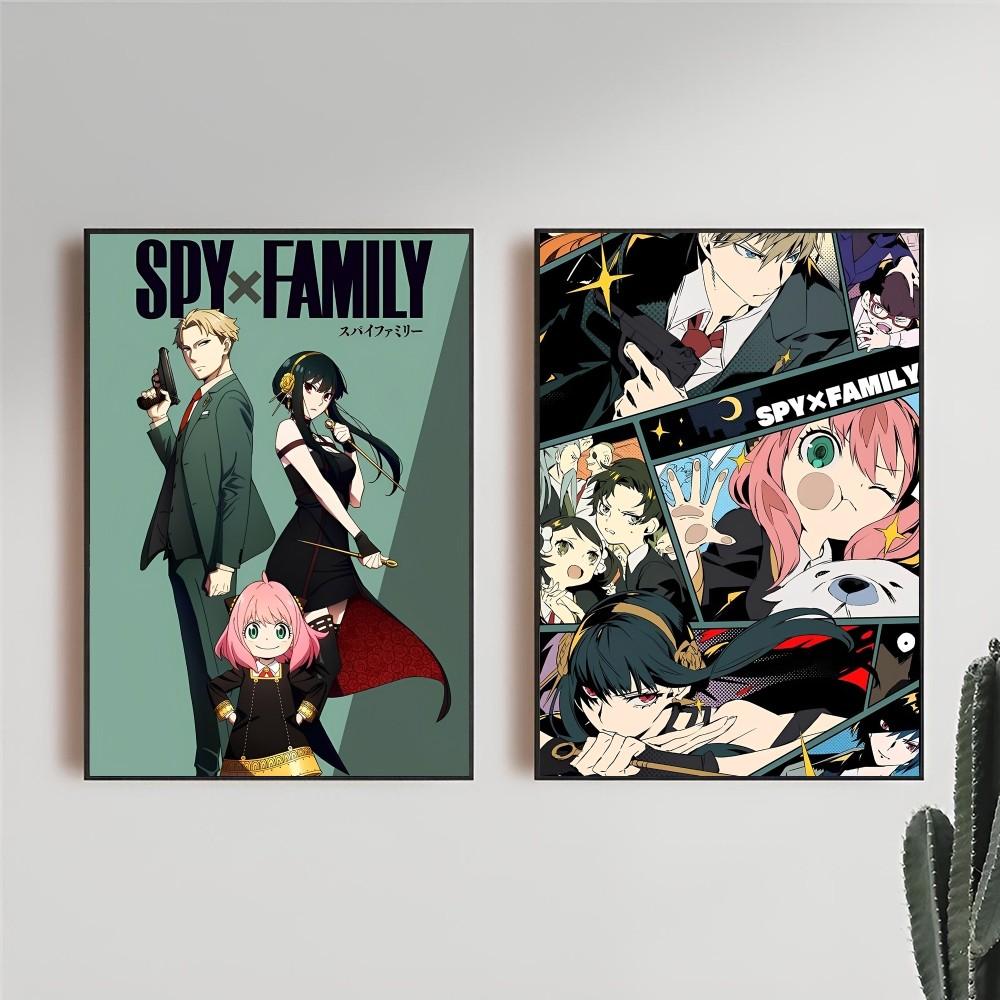 1PC Anime Spy X Family Comic Book Poster Poster Self-adhesive Art Waterproof Paper Sticker Coffee House Bar Room Wall Decor